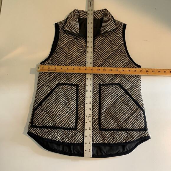 J Crew Vest Womens XS Extra Small Excursion Quilted Herringbone Down Full Zip - Picture 7 of 12